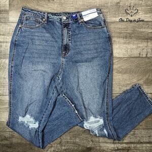 Arizona Jean Co. Juniors Highest Rise Curvy Mom Jeans Size 21